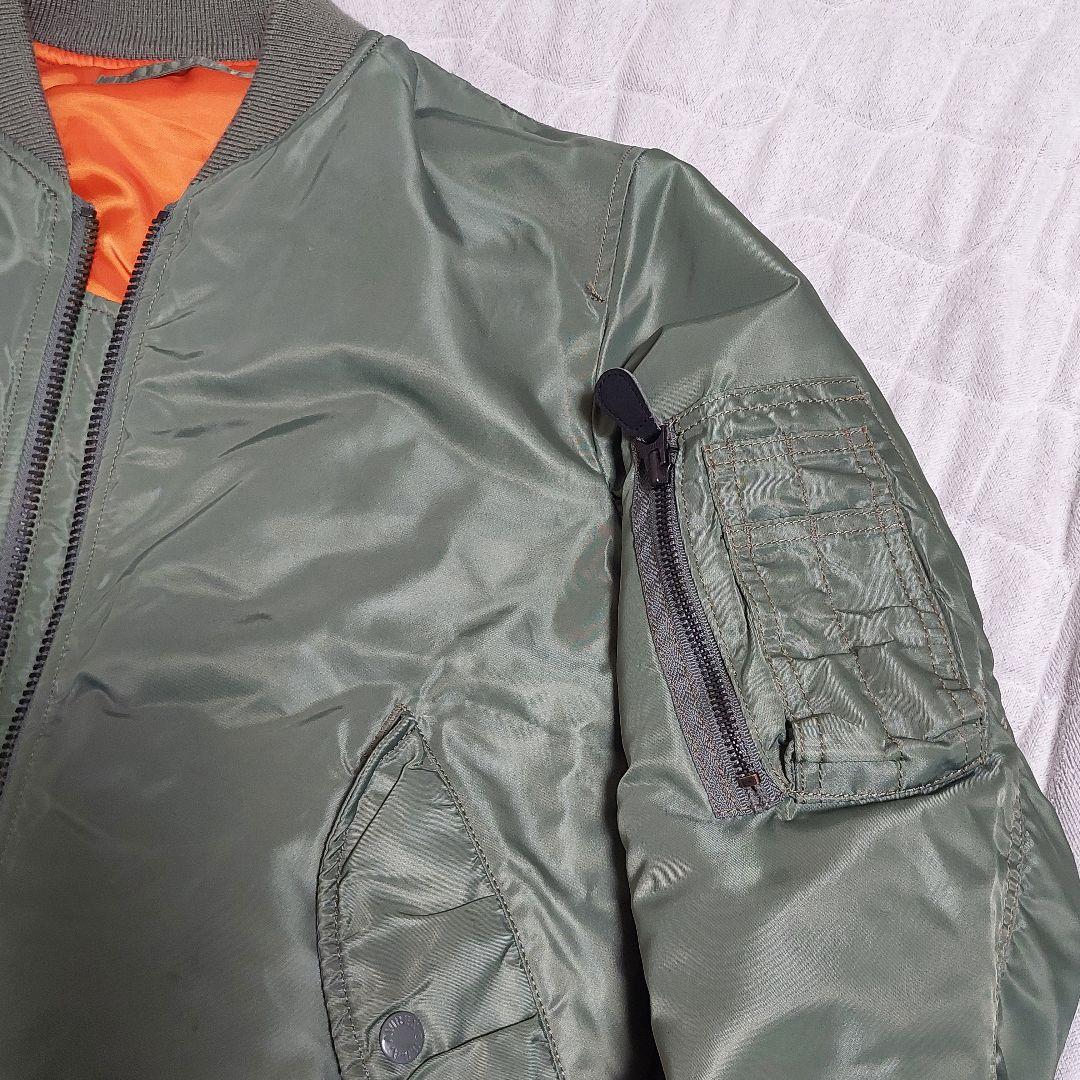 AVIREX リバーシブルMA-1 中綿ジャケット カーキ オレンジ