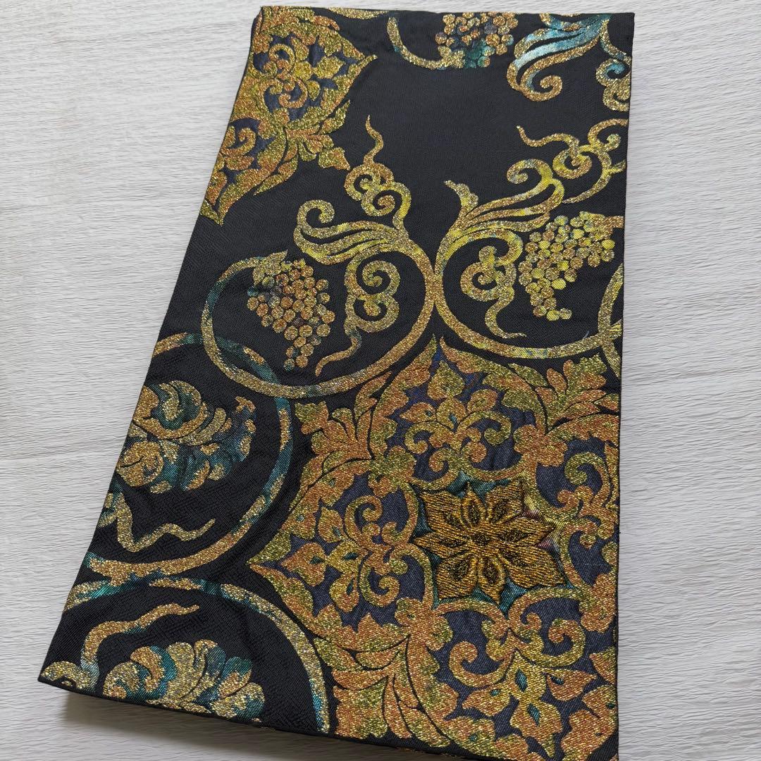 専用　m-83 葡萄唐草 アラベスク　六通 袋帯 正絹