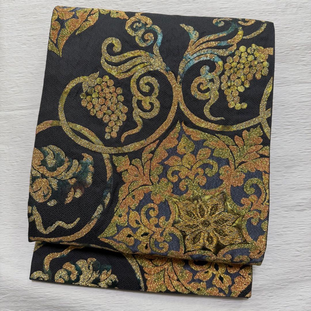 専用　m-83 葡萄唐草 アラベスク　六通 袋帯 正絹