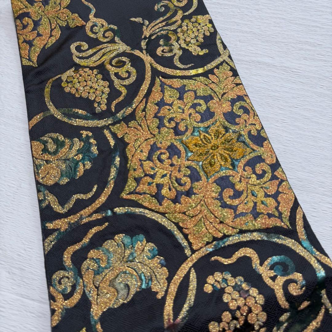 専用　m-83 葡萄唐草 アラベスク　六通 袋帯 正絹