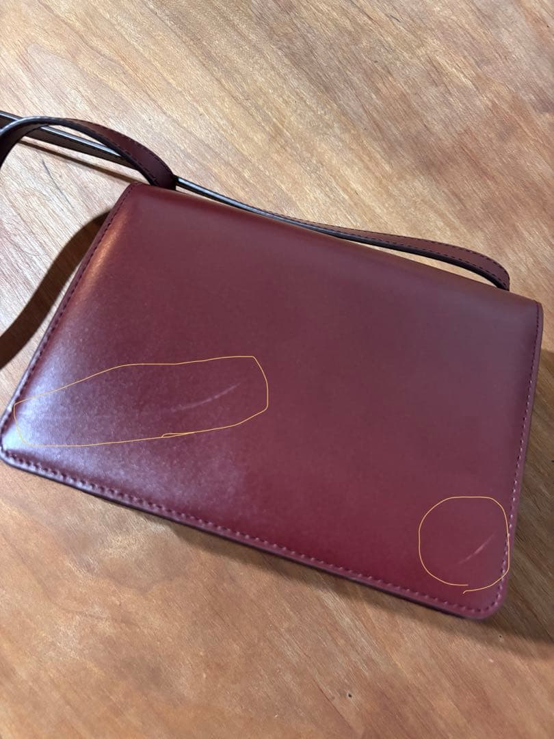 TOUT Y EST ポルメミニバッグ バーガンディ