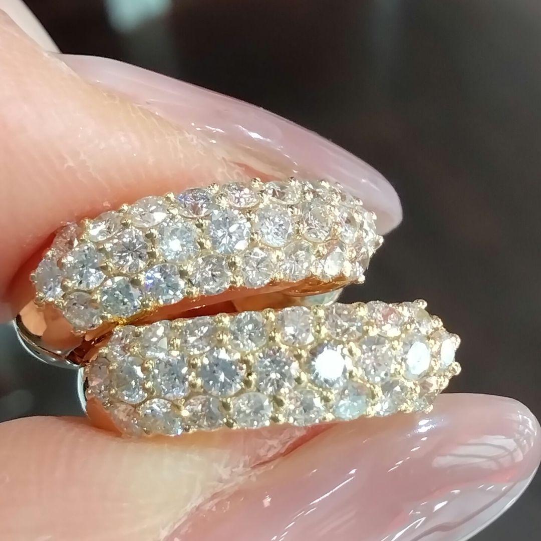 K18✨パヴェダイヤ0.50ct(各刻印)中折式✨ピアス✨定番大人気商品✨