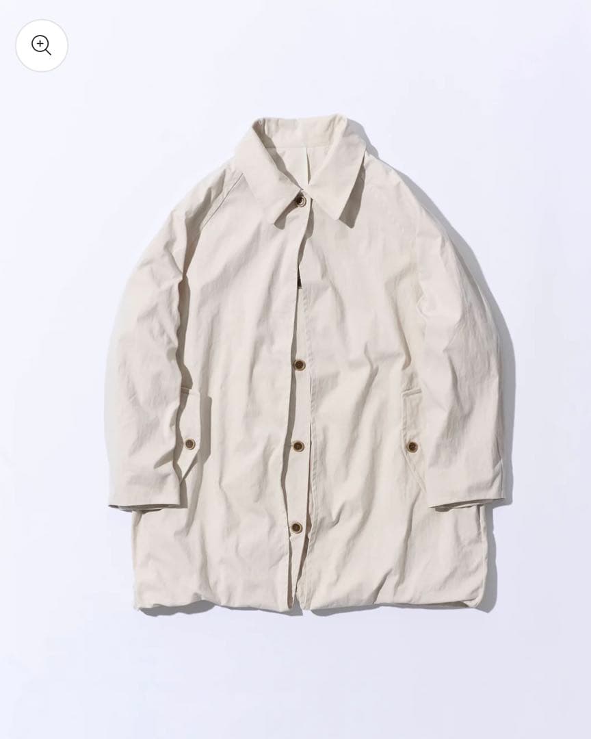 ジャケット・アウター Cotton Nylon Over Collar Jacket ivory