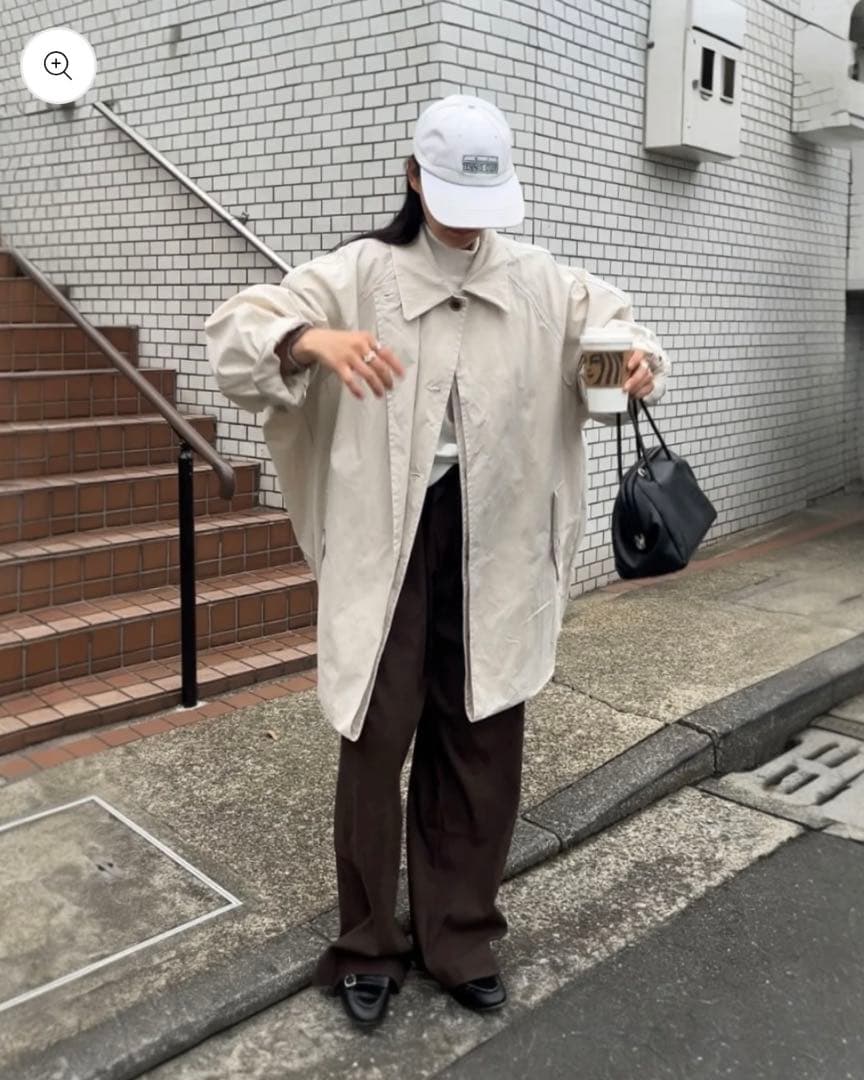 ジャケット・アウター Cotton Nylon Over Collar Jacket ivory