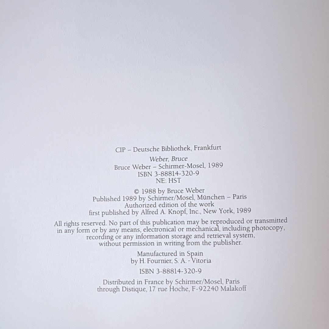 Bruce Weber 英語版 希少 ゲイ・インタレスト 肉体 官能アート写真集