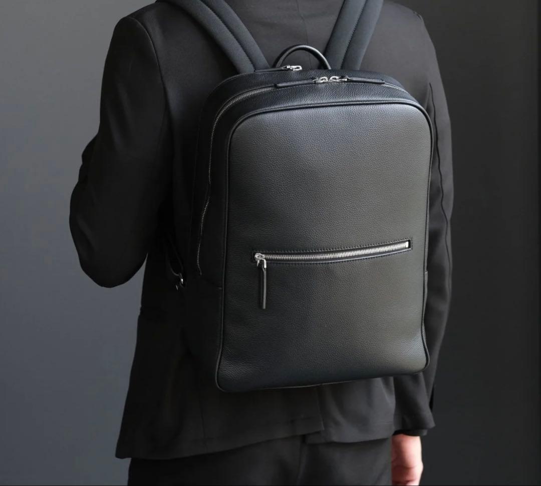 【美品】AUCENTIC Full Grain Leather Backpack