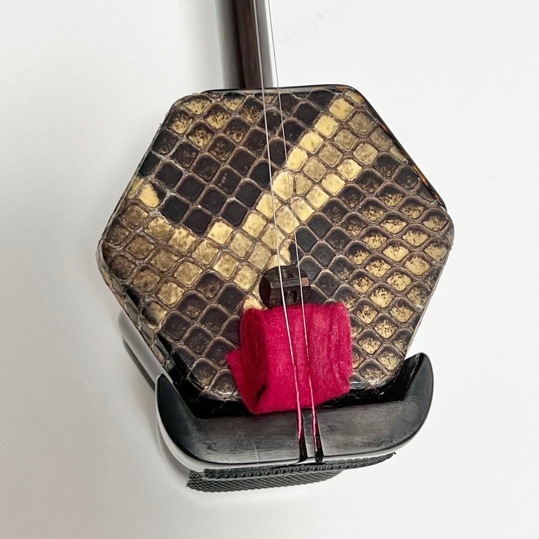 ★美品★二胡 ヘビ皮 ニシキヘビ セミハードケース付き