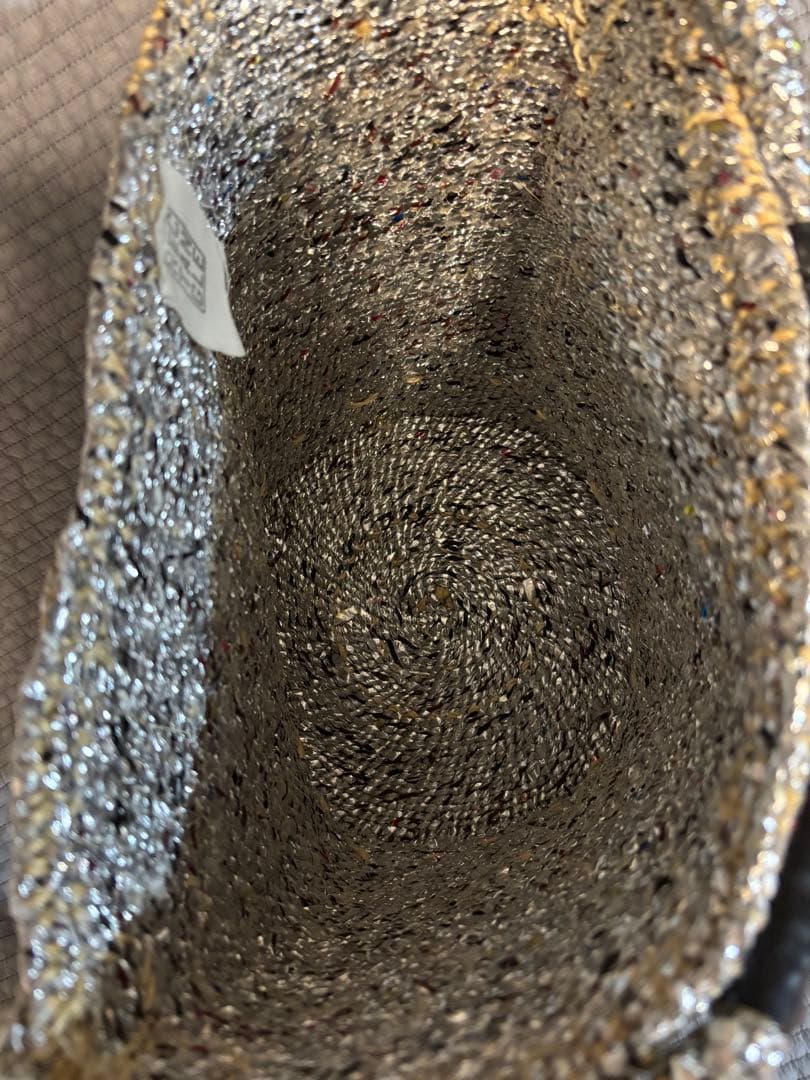 RECTANGLE レクタングル サイザルバッグ シルバー コラボ（美品）