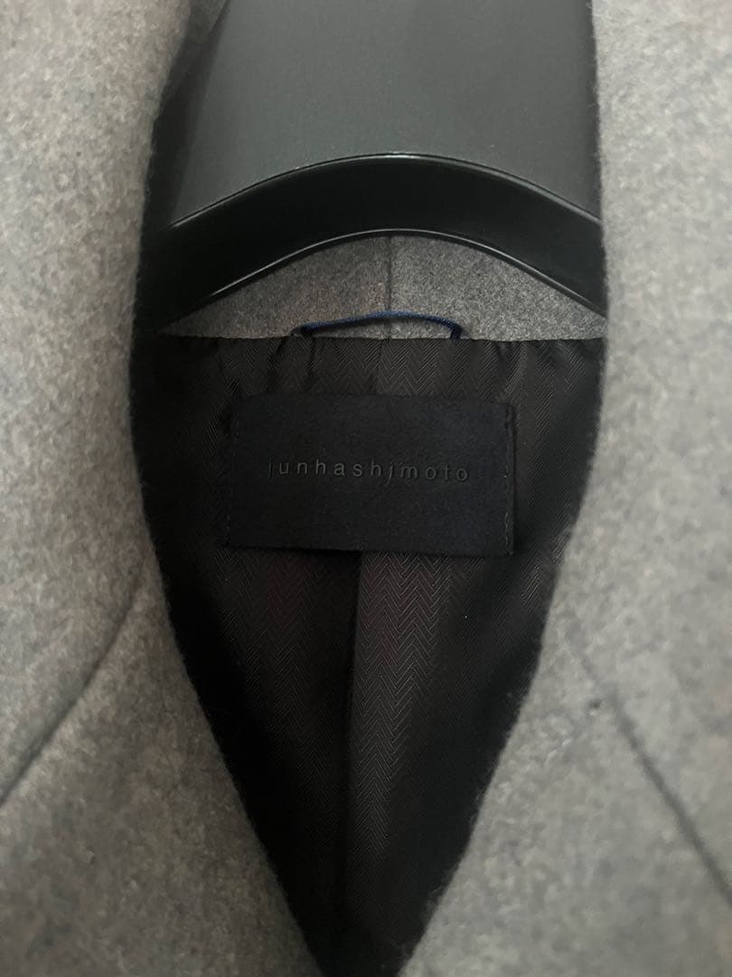 m junhashimoto カシミア混メルトンスタンドカラーコート