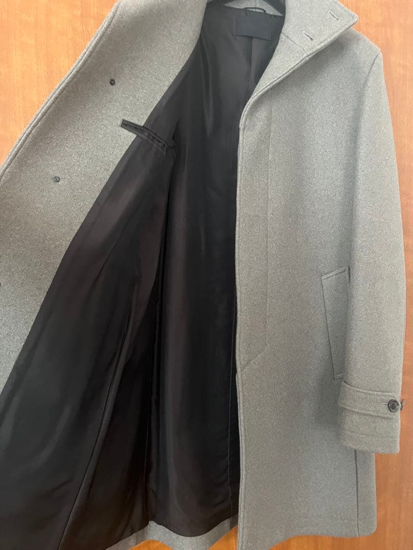 m junhashimoto カシミア混メルトンスタンドカラーコート