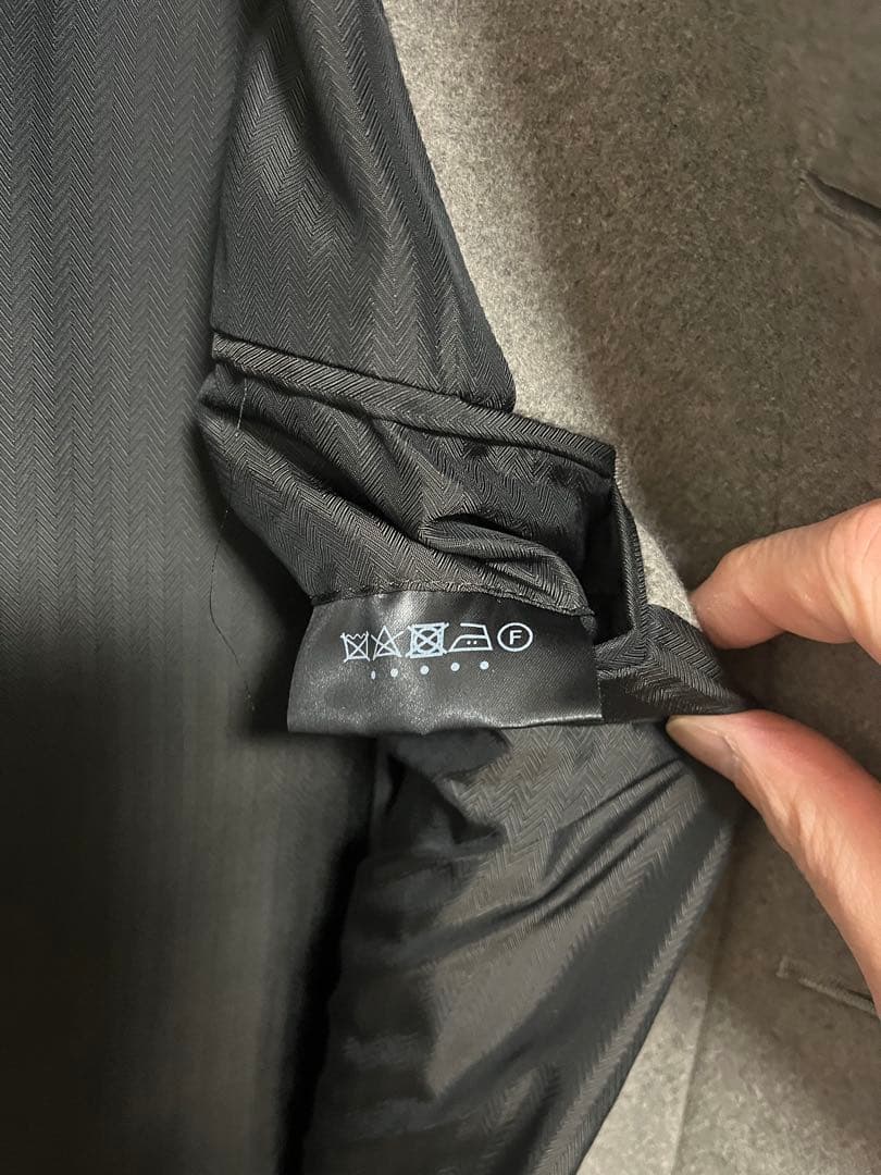 m junhashimoto カシミア混メルトンスタンドカラーコート