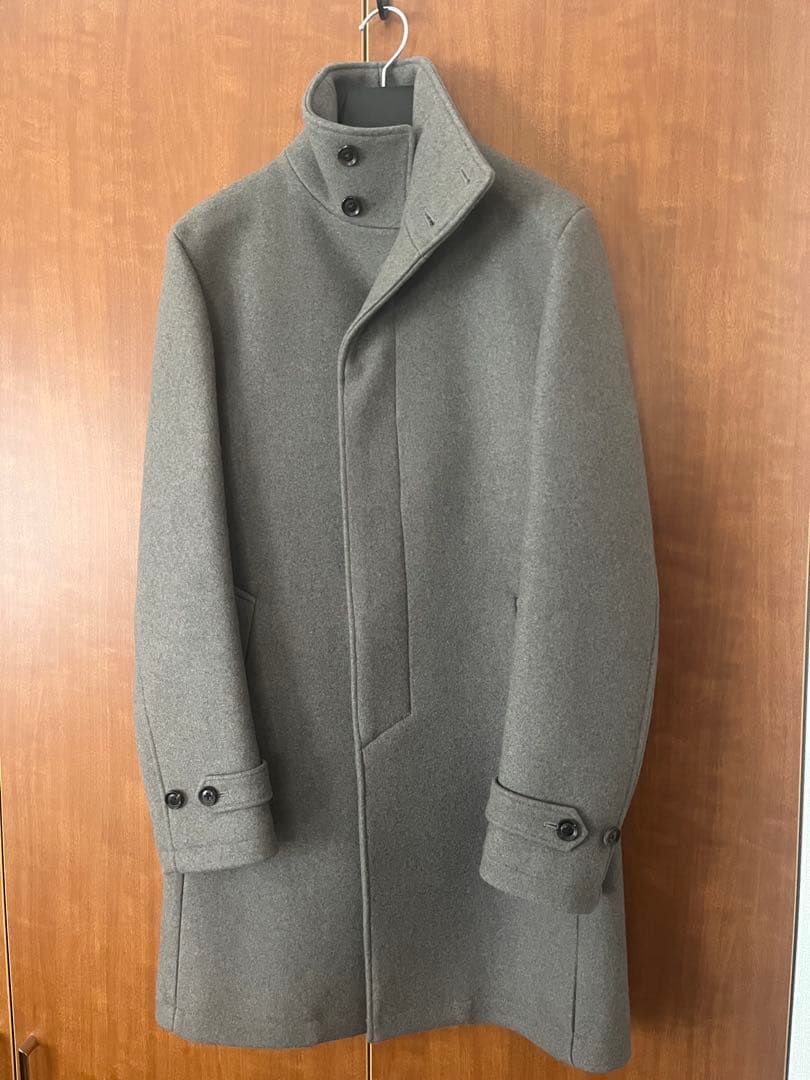 m junhashimoto カシミア混メルトンスタンドカラーコート