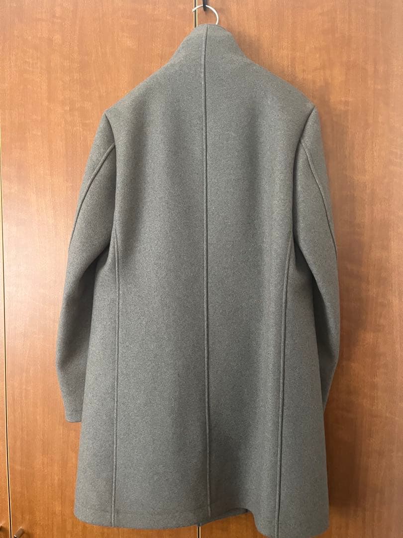 m junhashimoto カシミア混メルトンスタンドカラーコート