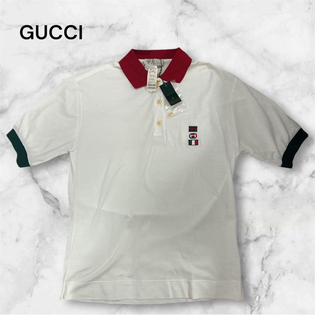 GUCCI ポロシャツ ホワイト/レッド/グリーン