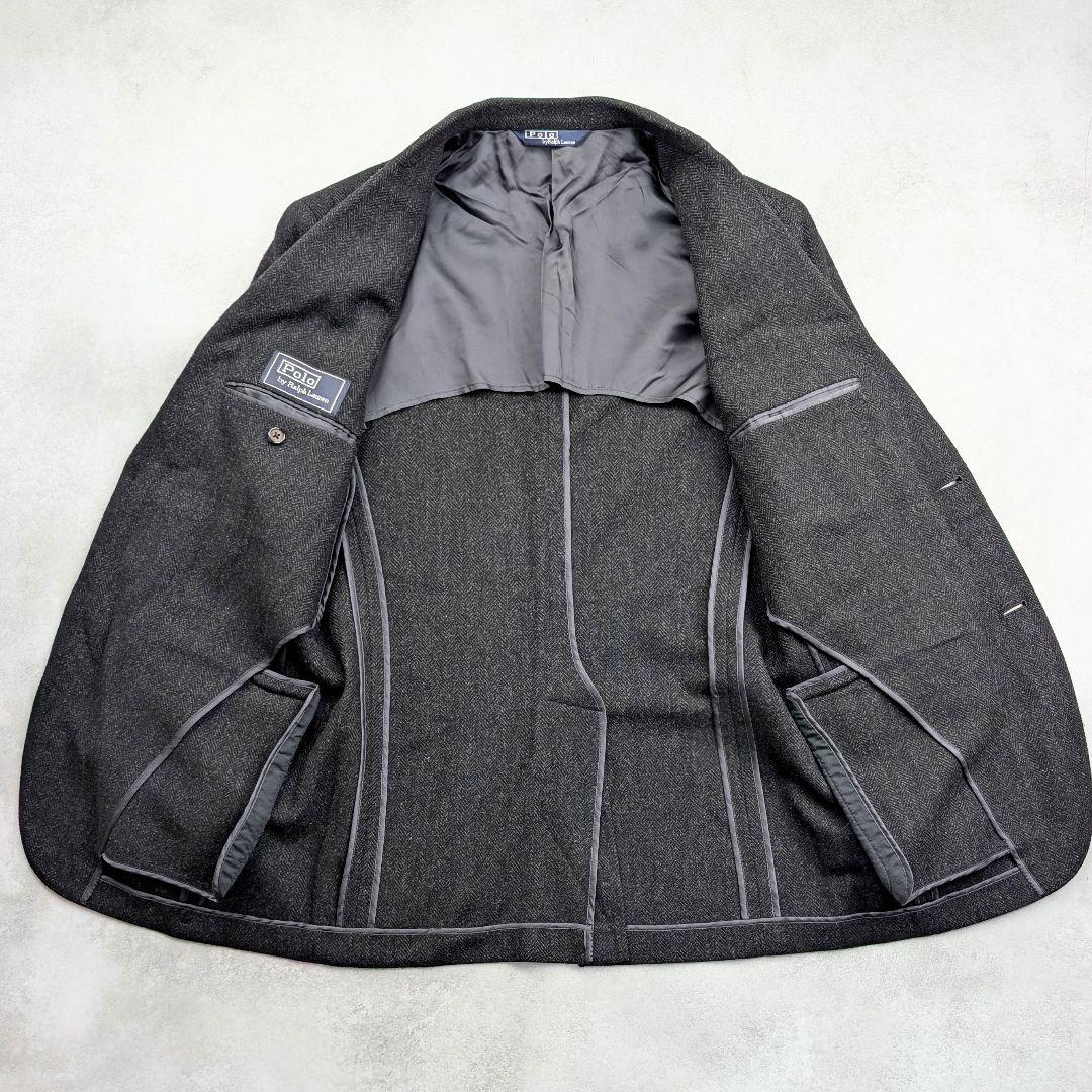 ポロバイラルフローレン テーラードジャケット ヘリンボーン ウール100%