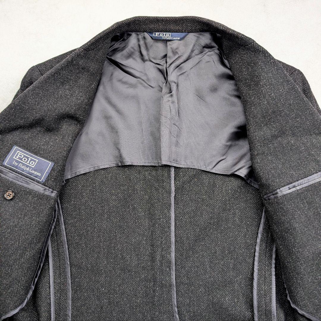 ポロバイラルフローレン テーラードジャケット ヘリンボーン ウール100%