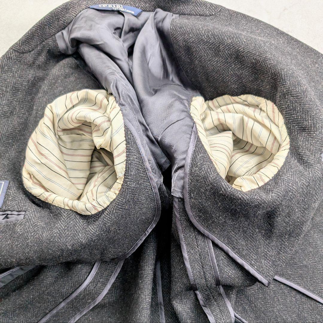 ポロバイラルフローレン テーラードジャケット ヘリンボーン ウール100%