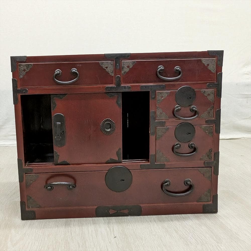 引戸　時代小物箪笥　タンス　箪笥　たんす　収納　小引き出し　小振り　抽斗　民藝