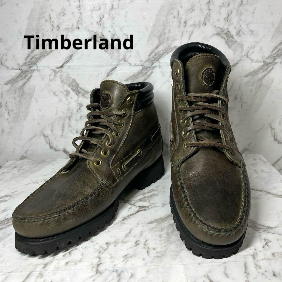 【美品】ティンバーランド・レザー デッキシューズ・別注・オープニングセレモニー