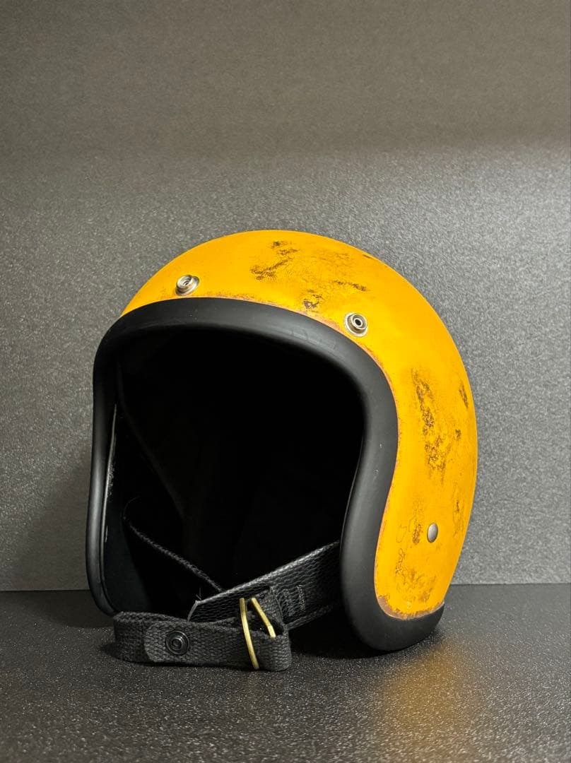 い*り様 新品 500TXタイプ 小帽体 深めジェットヘル Lサイズ イエロー