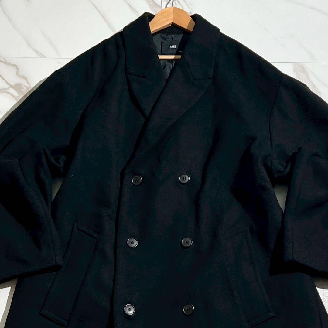 【極美品】ハレ オーバーサイズダブルブレストチェスターコート Lサイズ マキシ丈