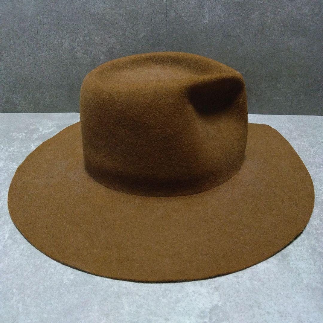 KIJIMA TAKAYUKI ブラウン ワイドブリムハット 2 フェルト