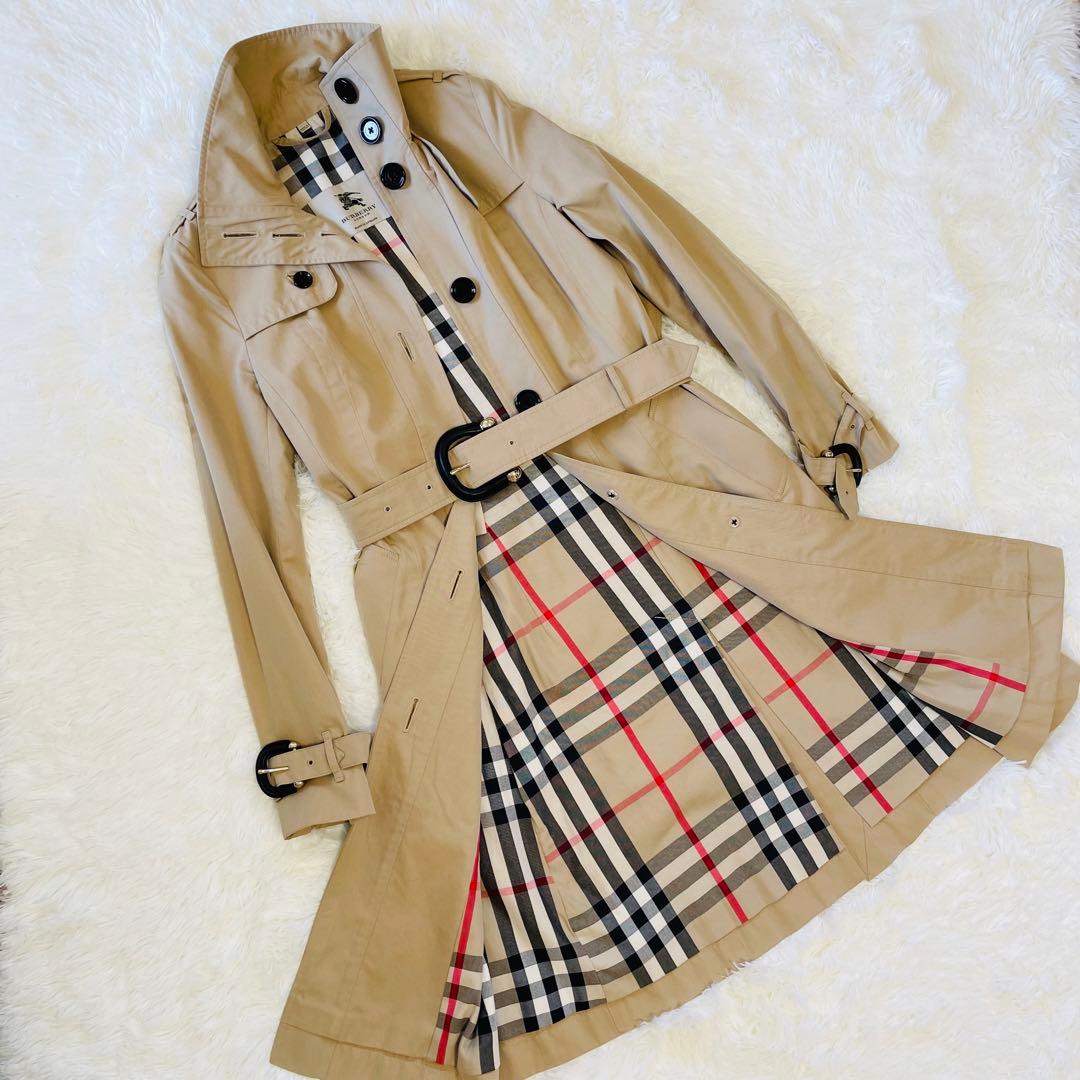希少❗️BURBERRY LONDONスタンドカラー ツーウェイ トレンチコート