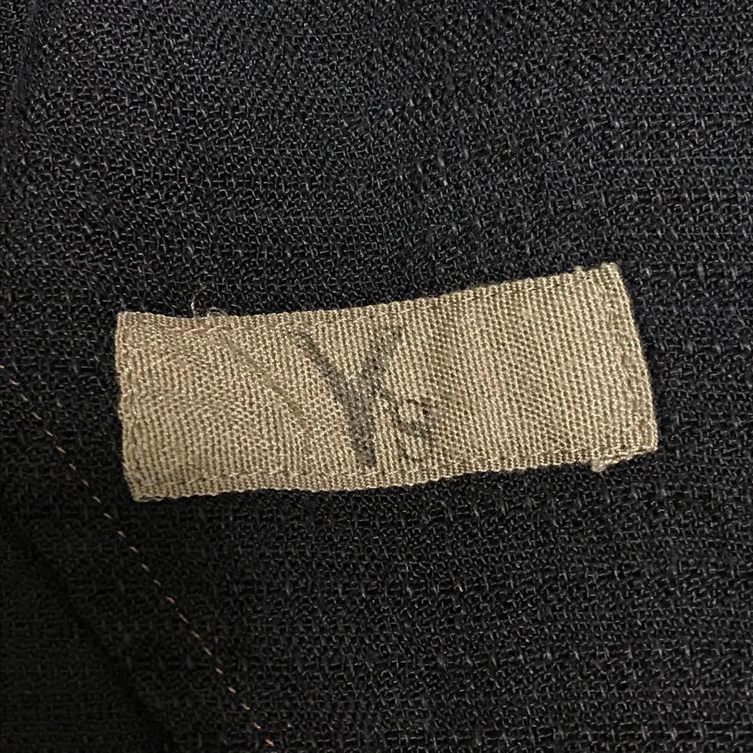 80s y's ワイズ　ヴィンテージスーツセットアップ　ジャケット&パンツ　黒色