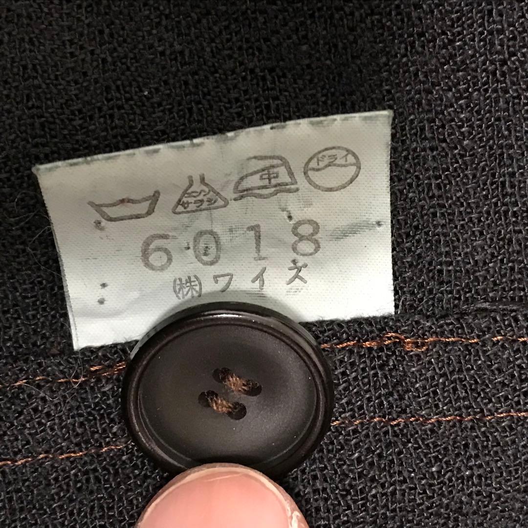 80s y's ワイズ　ヴィンテージスーツセットアップ　ジャケット&パンツ　黒色