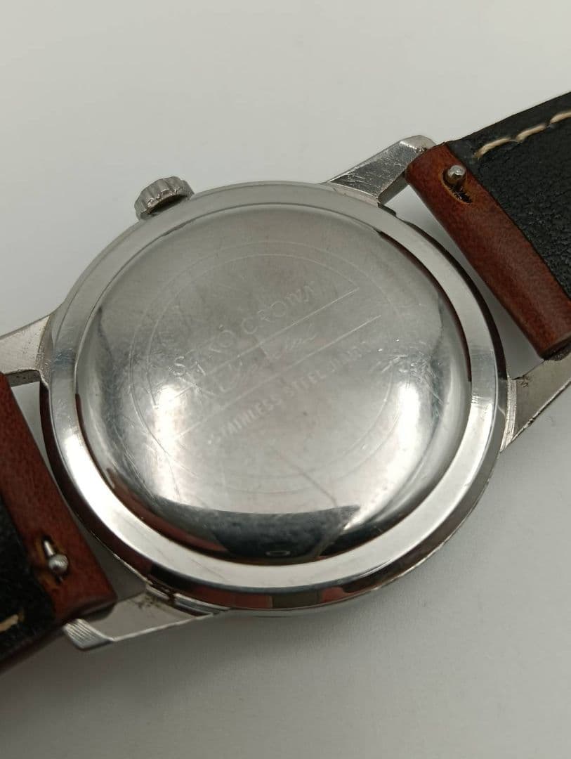 SEIKO SPECIAL　CROWN 手巻き時計 シルバー文字盤