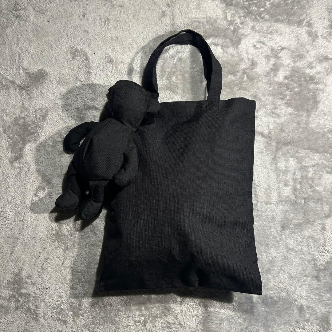 コムデギャルソン クマバッグ 黒 ナイロン トートバッグ