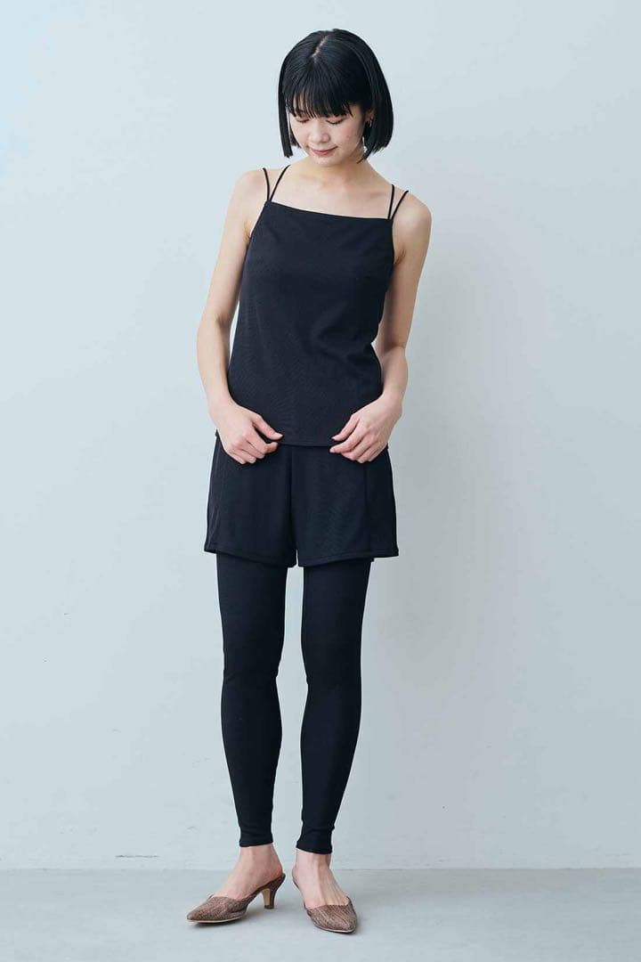 IEDIT / 福田麻琴さんコラボ リブ素材のスイムウェア3点セット Mサイズ