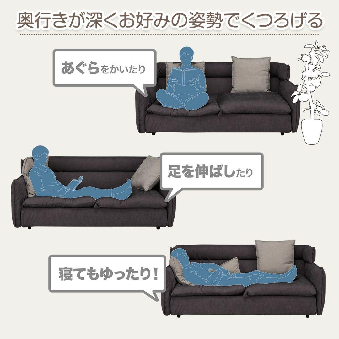 ニトリ ソフティーナ ソファ 3人掛け