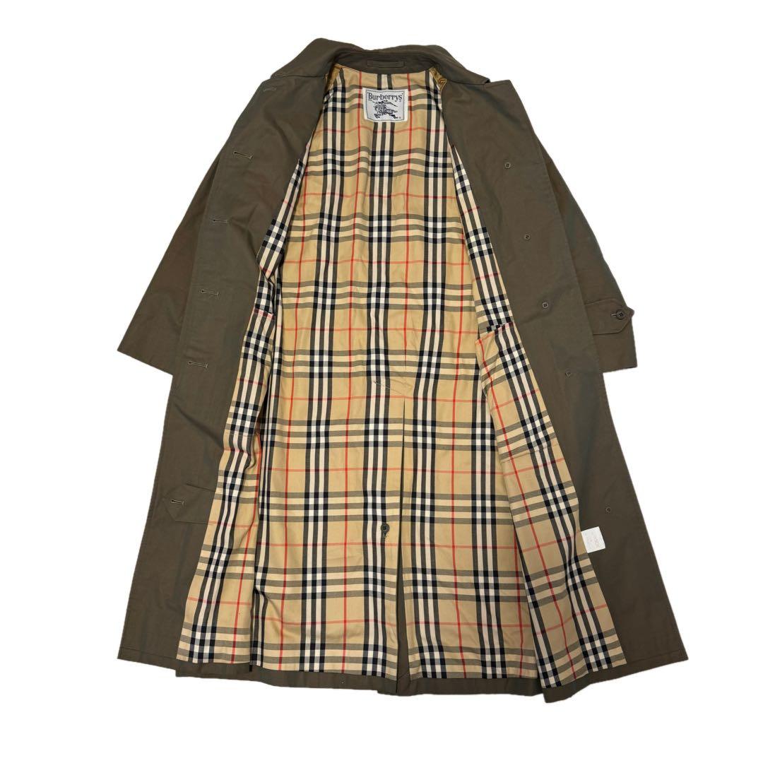美品 バーバリー プローサム コート ノバチェック ベルト シングル トレンチ