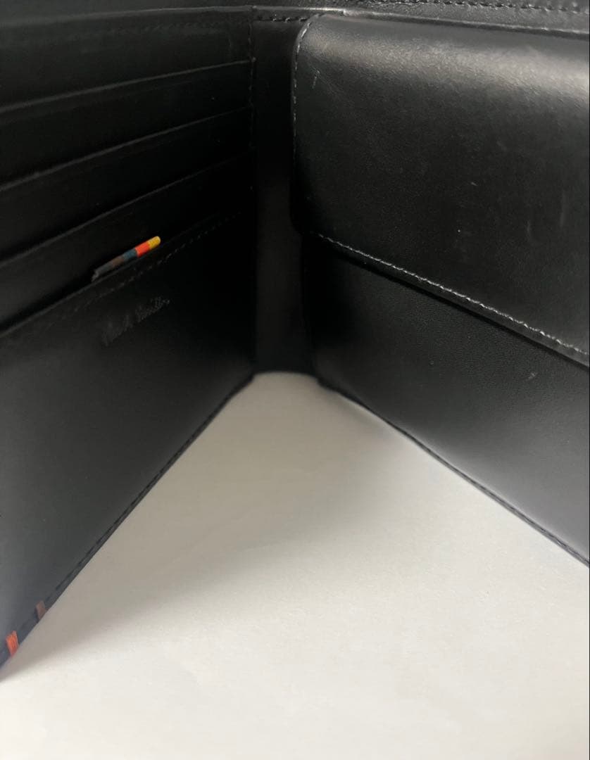 Paul Smith ハイライトステッチ 2つ折り財布 P851 ブラック