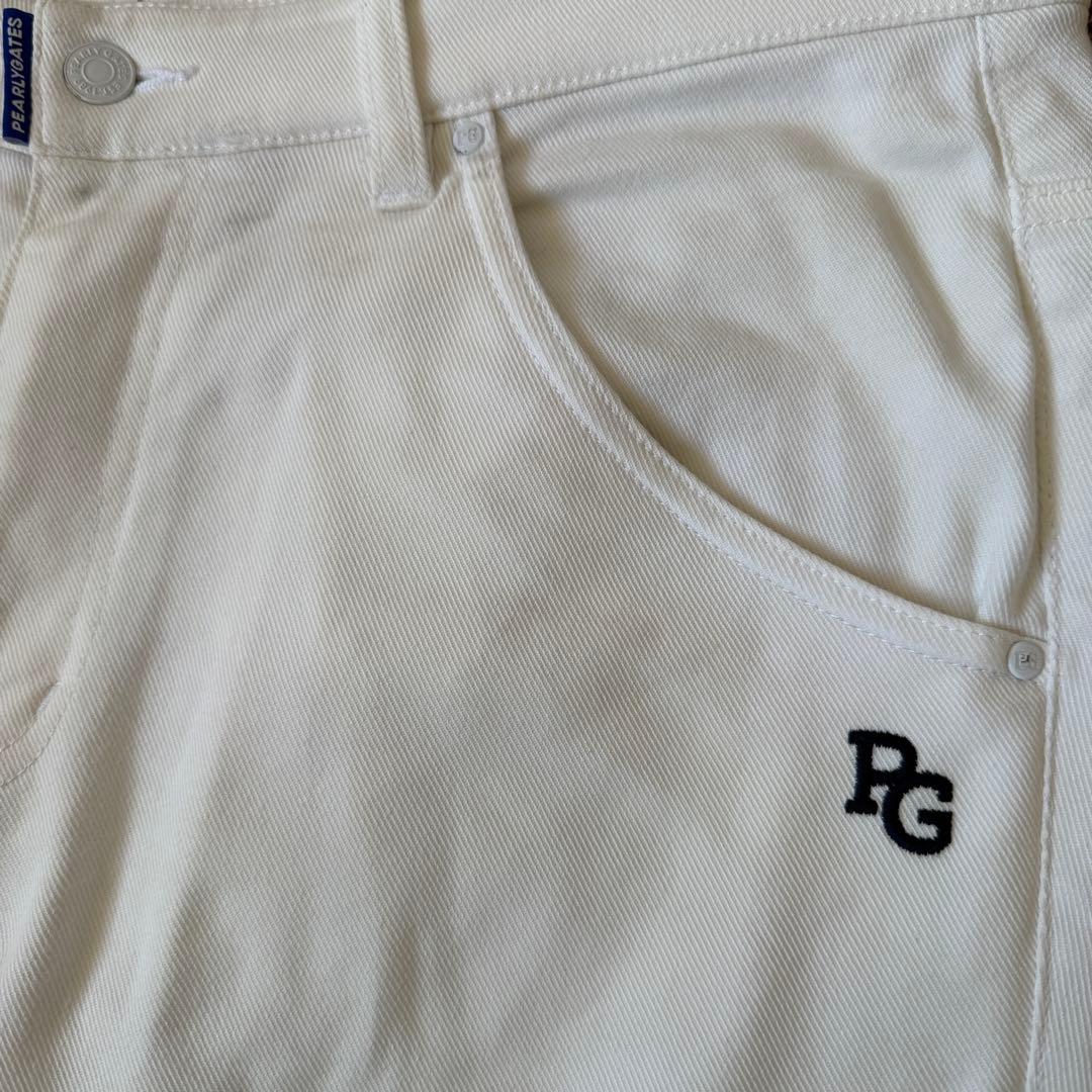 パーリーゲイツ　パンツ　XL〜XXL相当 白　ホワイト　コットン素材　地厚　6