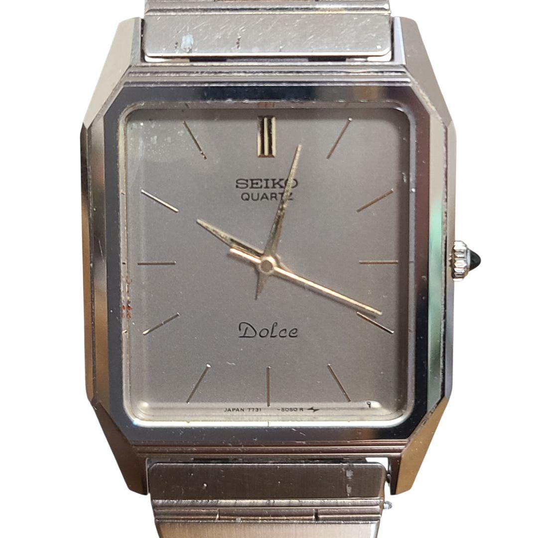 新品電池／セイコー ドルチェ クォーツ 腕時計7731-5050