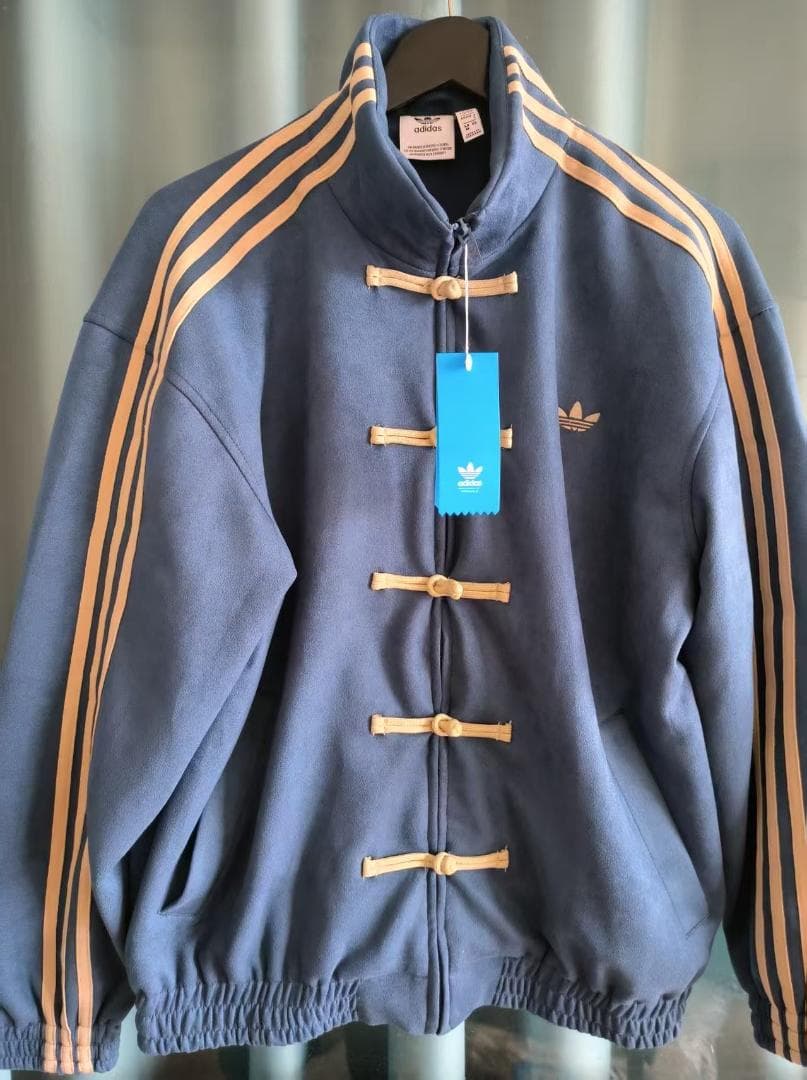 海外限定 アディダス 巳年 トラック スエード ジャケット ブルー XL