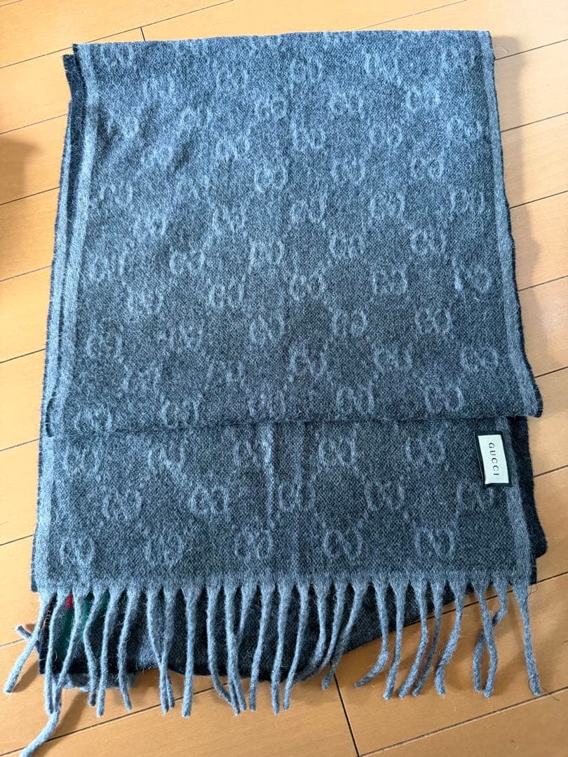 GUCCI GGパターン ウールマフラー　グッチ