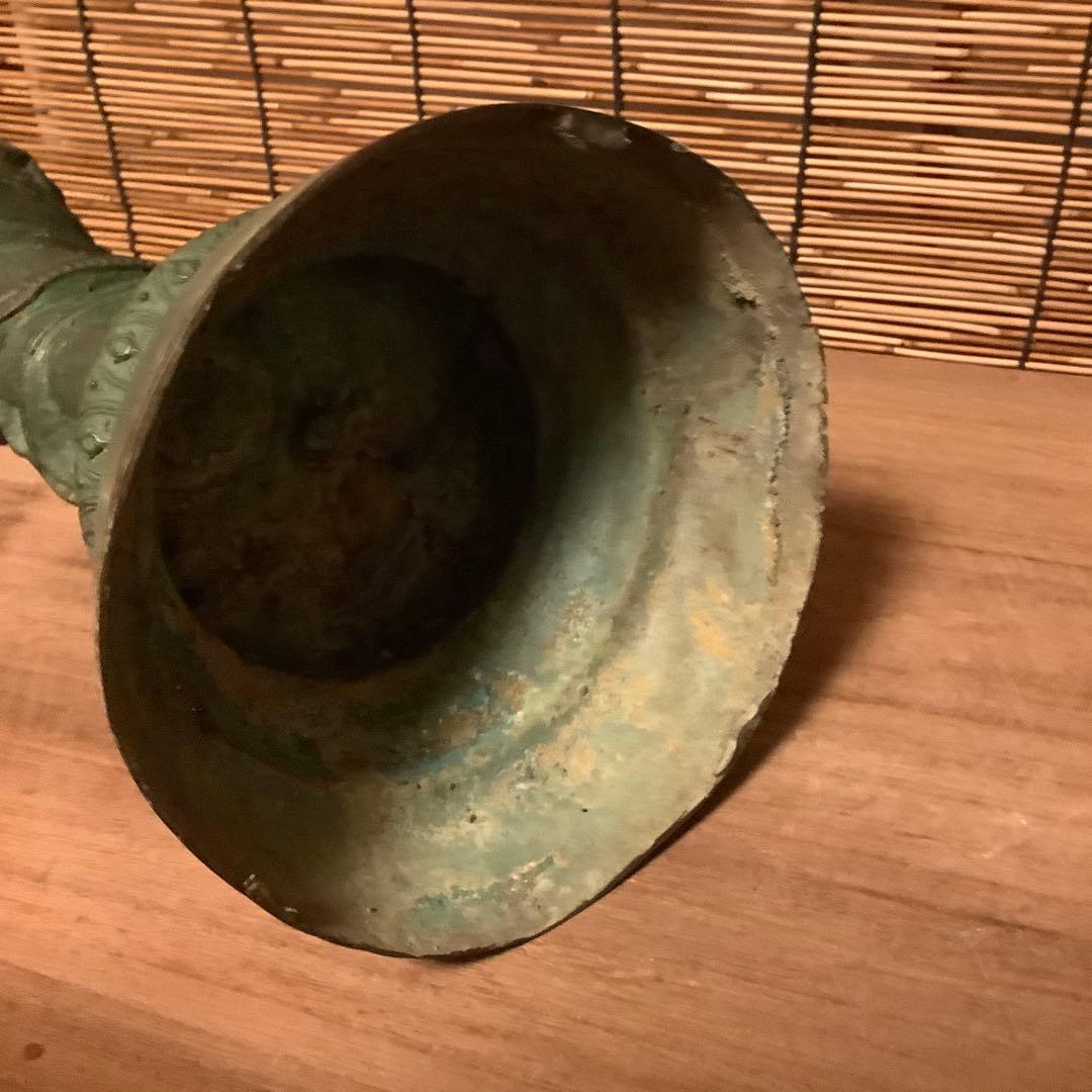 古玩・ビルマ期「女神像」土着信仰・ミャンマー・ダーミカラマ・ビルマ寺院・唐金