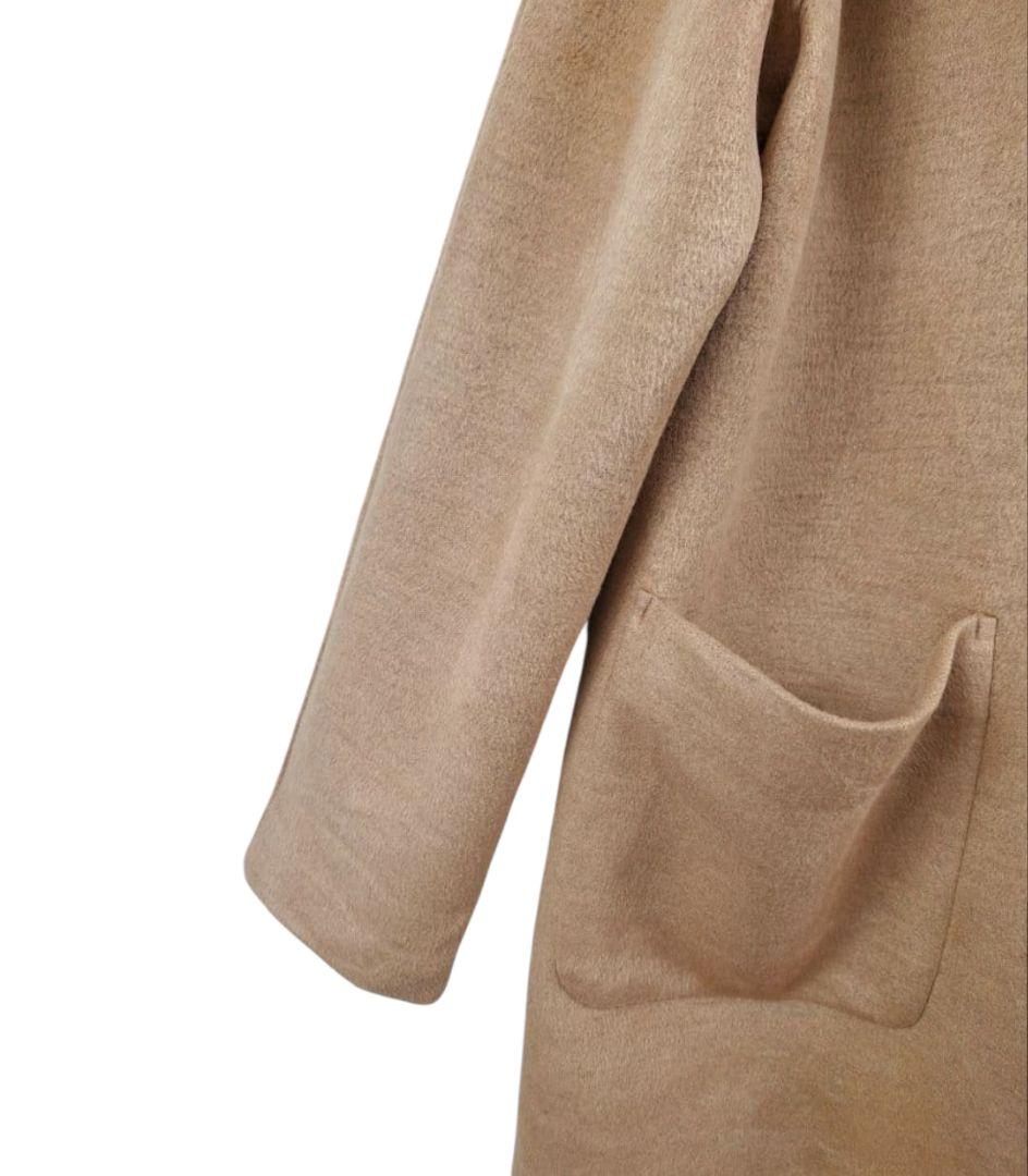 美品 ANAYI カシミアタッチ　バイカラーフードコート