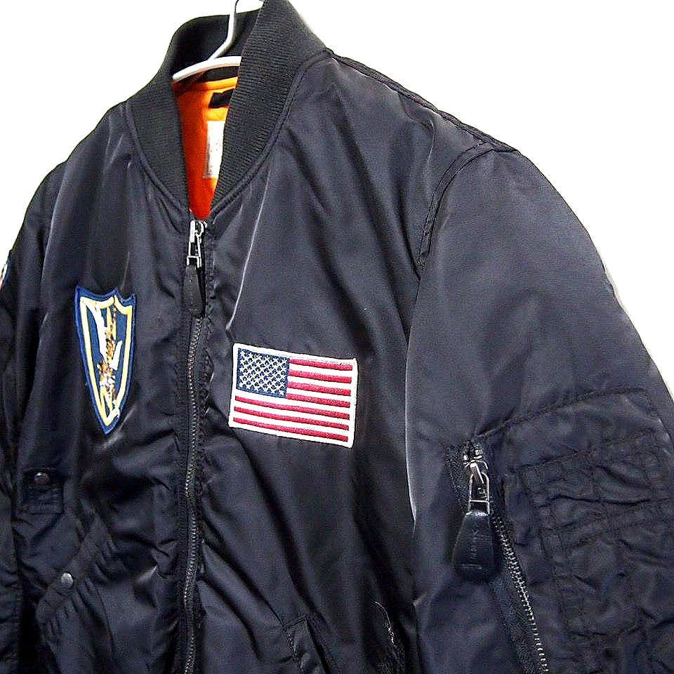 【美品★XL】AVIREX　FLYING TIGERS　MA-1　中綿　ブラック