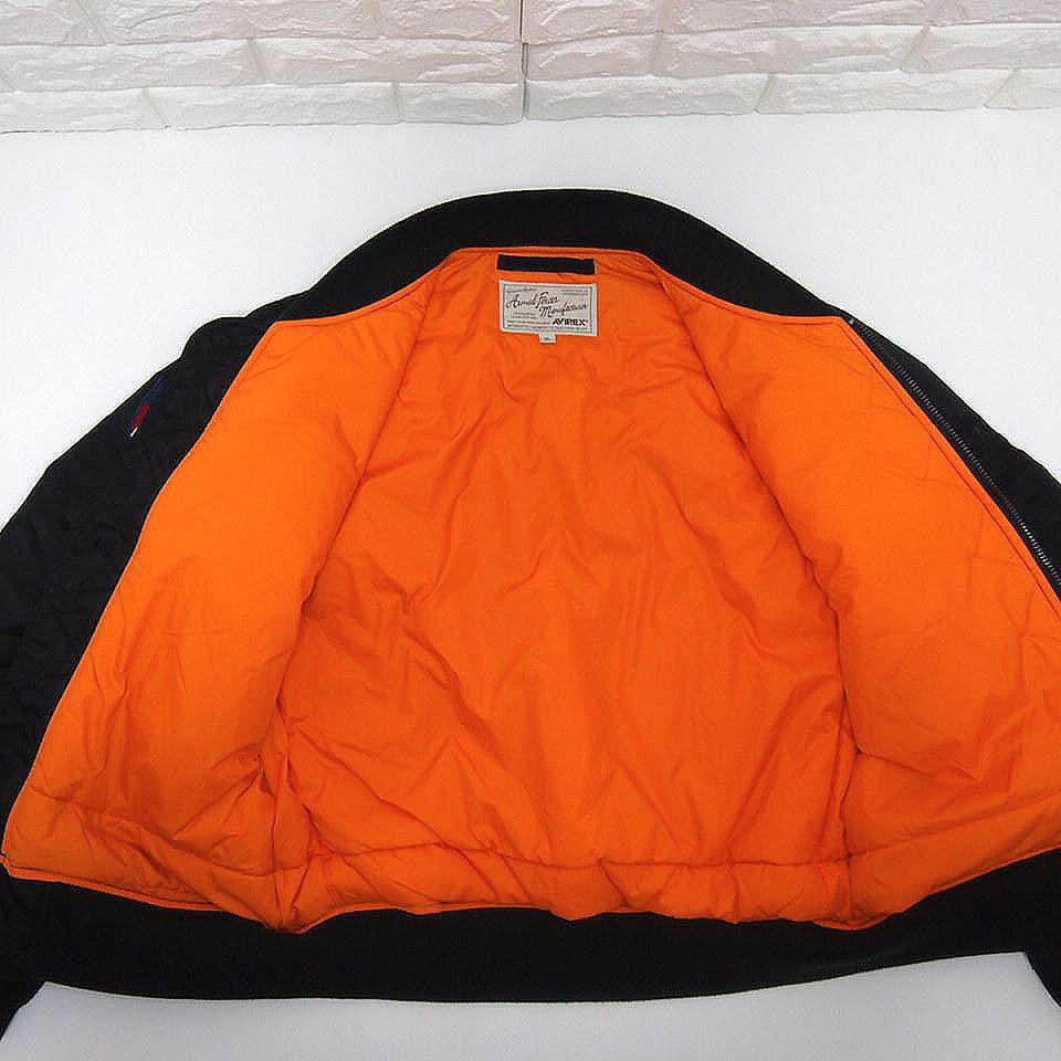 【美品★XL】AVIREX　FLYING TIGERS　MA-1　中綿　ブラック