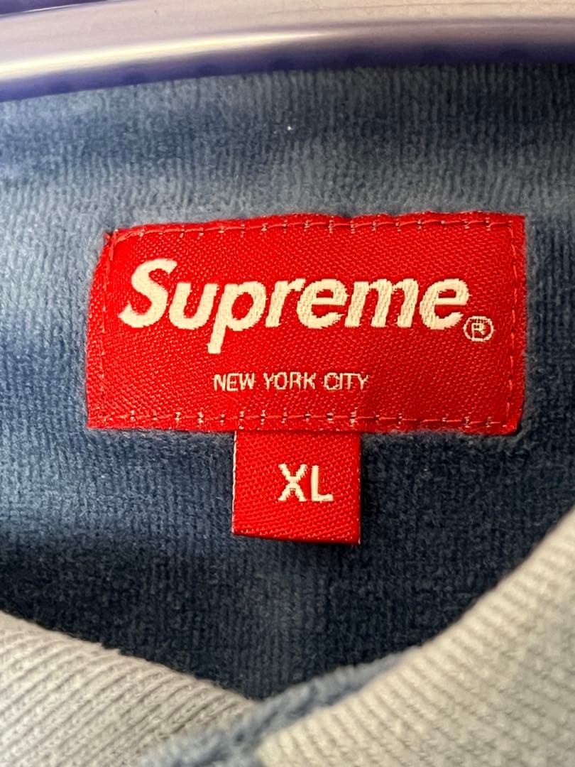 トップス XL Supreme Floral Patchwork Velour Polo