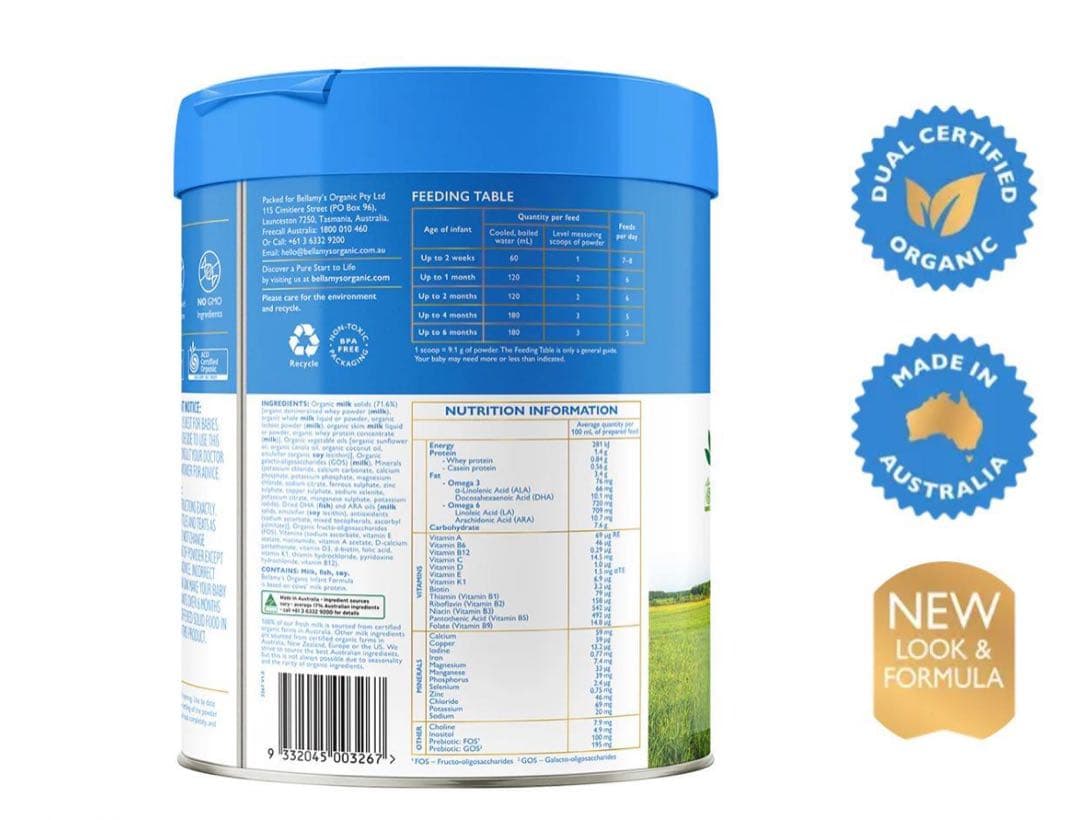 2缶 Bellamy’s ベラミーズ オーガニック 粉ミルク S2 mydeen