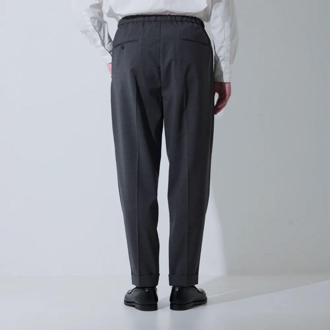 パンツ :colon CPT-20 2out-pleats slacks D.GRY 3
