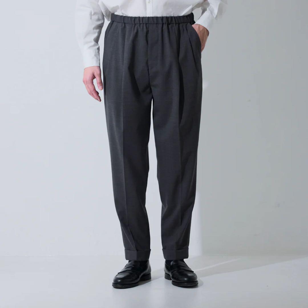 パンツ :colon CPT-20 2out-pleats slacks D.GRY 3