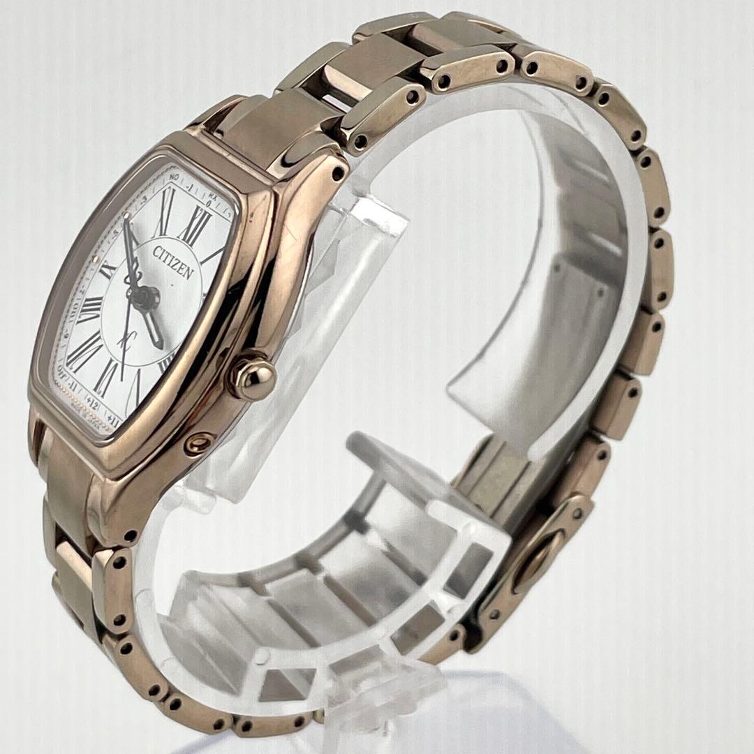 【稼働/付属品付き】シチズン　XC クロスシー　電波ソーラー　スクエア　腕時計