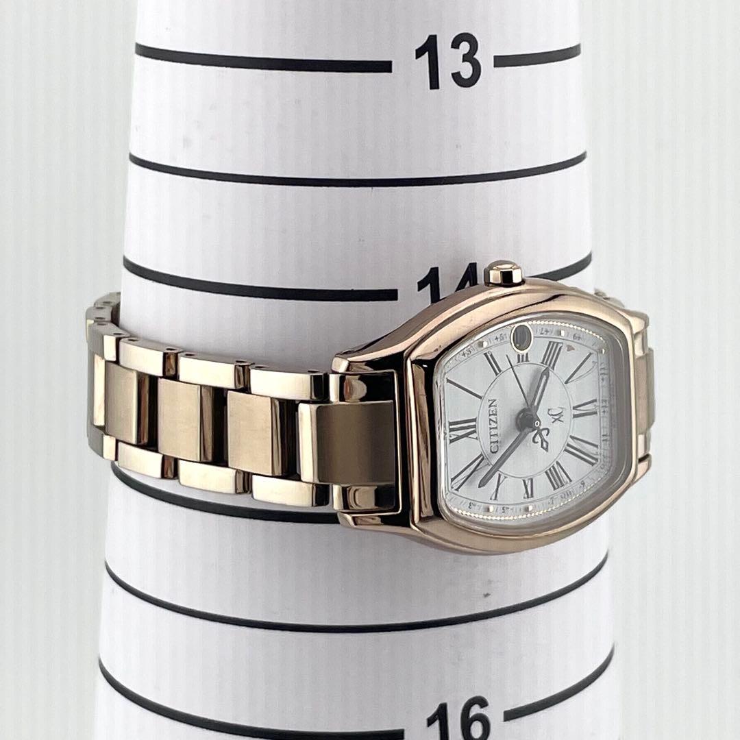 【稼働/付属品付き】シチズン　XC クロスシー　電波ソーラー　スクエア　腕時計