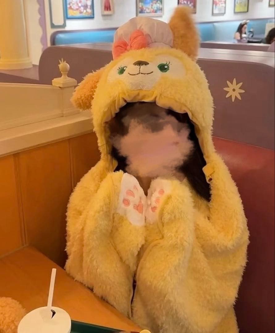 上海ディズニー限定 クッキーアン 耳が動く毛布 マント風 公示品